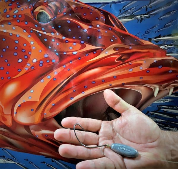 Free running rig with the sinker on the hook