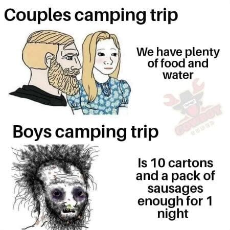 Fishing camping trip meme