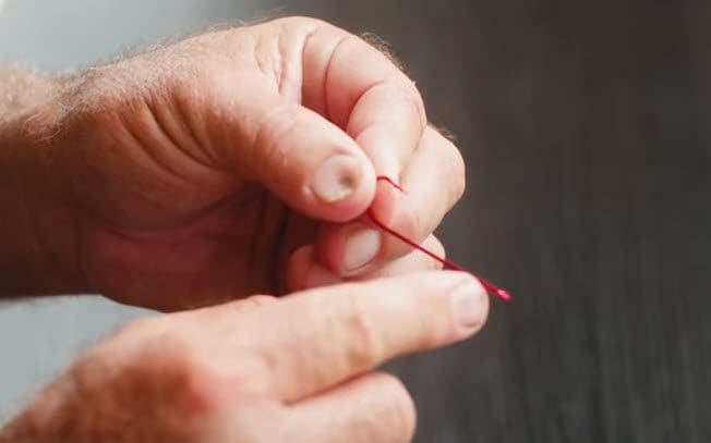 Long shank fishing hook with dead fillet bait