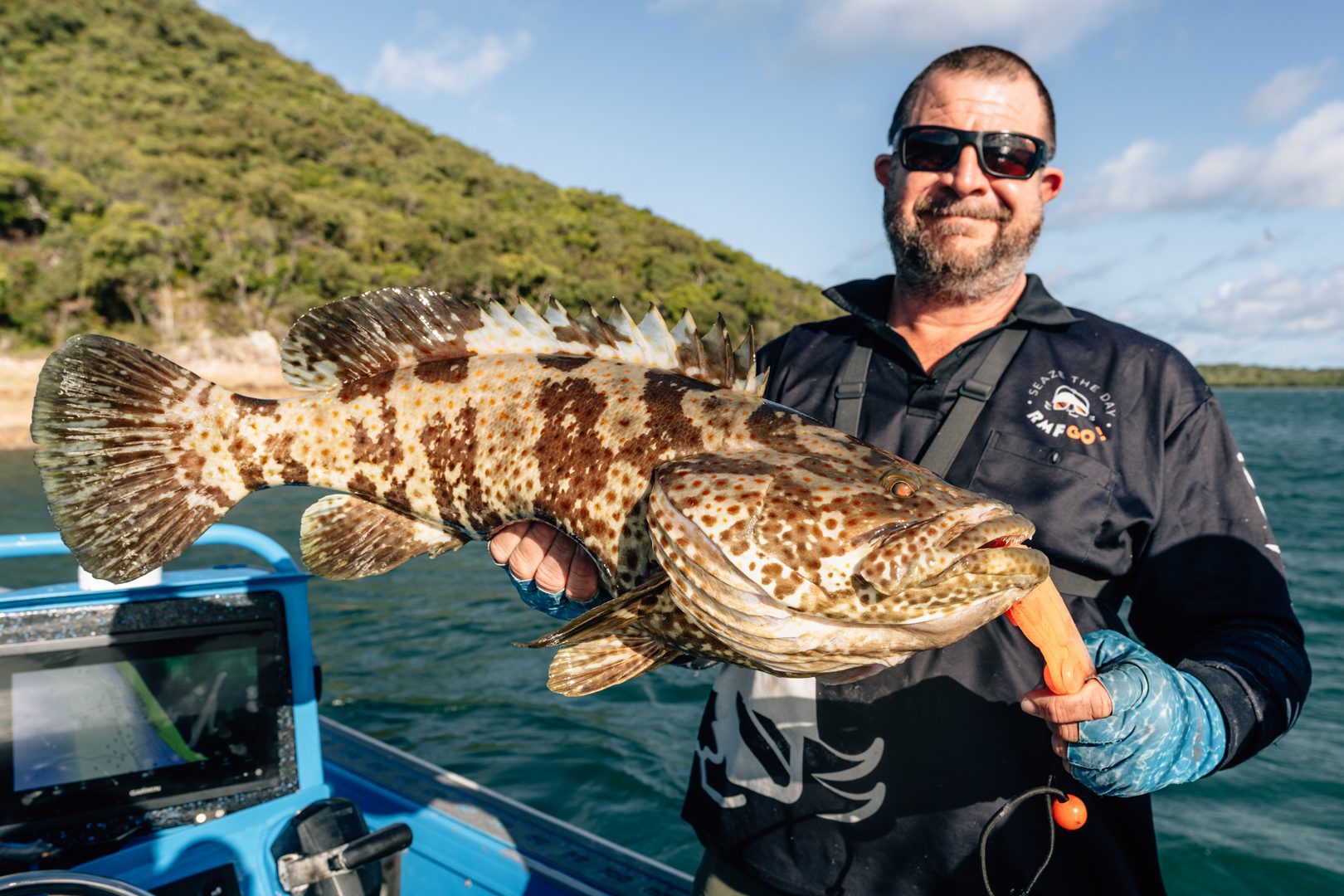 Maxy_Fishlift_BigGoldspotCod_PortClinton-03152 Catching estuary cod fishing Port Clinton